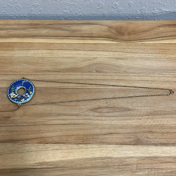 Vintage Cloisonné Necklace - Picture 3 of 3